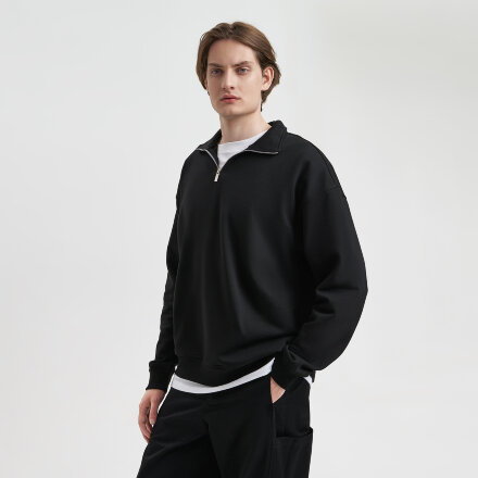 Толстовка на молнии унисекс Флоу (Flow), черная, размер 5XL/6XL