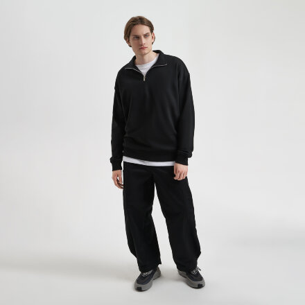 Толстовка на молнии унисекс Флоу (Flow), черная, размер 5XL/6XL