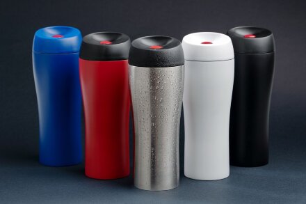 Термостакан Solingen, вакуумный, герметичный, белый Термостакан Solingen, вакуумный, герметичный, белый