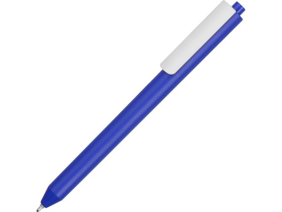 Ручка шариковая Pigra модель P03 PMM, синий/белый с нанесением логотипа