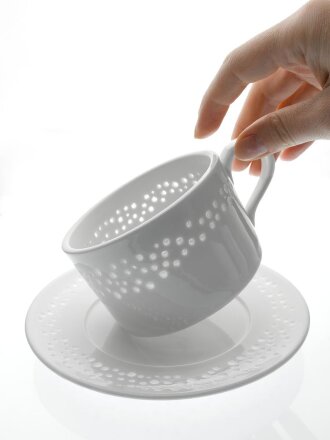 Чайная пара Coralli Luziano, белая Чайная пара Coralli Luziano, белая