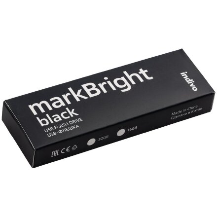 Флешка markBright Black с синей подсветкой, 32 Гб Флешка markBright Black с синей подсветкой, 32 Гб