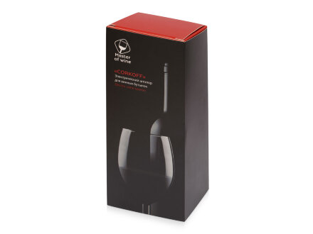 Электрический штопор Corkoff для винных бутылок с покрытием софт тач, черный Электрический штопор Corkoff для винных бутылок с покрытием софт тач, черный