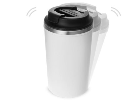 Герметичная термокружка на присоске Kick, 350 мл, белый Герметичная термокружка на присоске Kick, 350 мл, белый