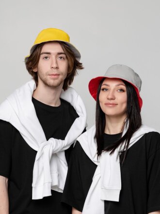 Панама Summer двусторонняя, красная с серым Панама Summer двусторонняя, красная с серым