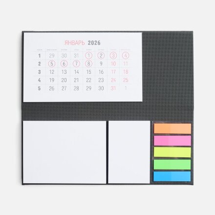 Календарь настольный Grade, серый Календарь настольный Grade, серый