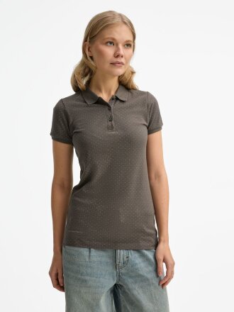 Рубашка поло женская Brandy Women, темно-серая с белым Рубашка поло женская Brandy Women, темно-серая с белым