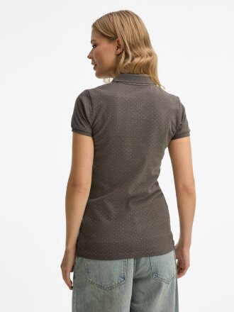 Рубашка поло женская Brandy Women, темно-серая с белым Рубашка поло женская Brandy Women, темно-серая с белым