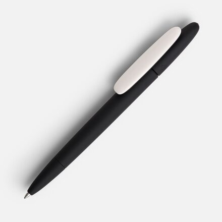 Ручка шариковая Prodir DS5 TRR-P Soft Touch, черная с белым Ручка шариковая Prodir DS5 TRR-P Soft Touch, черная с белым