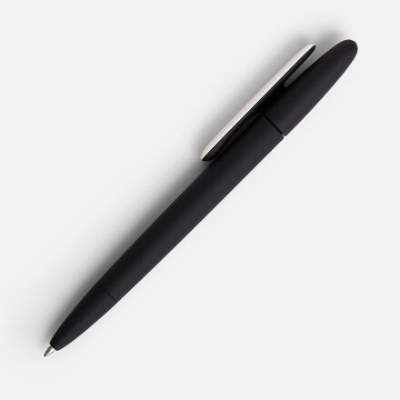Ручка шариковая Prodir DS5 TRR-P Soft Touch, черная с белым Ручка шариковая Prodir DS5 TRR-P Soft Touch, черная с белым
