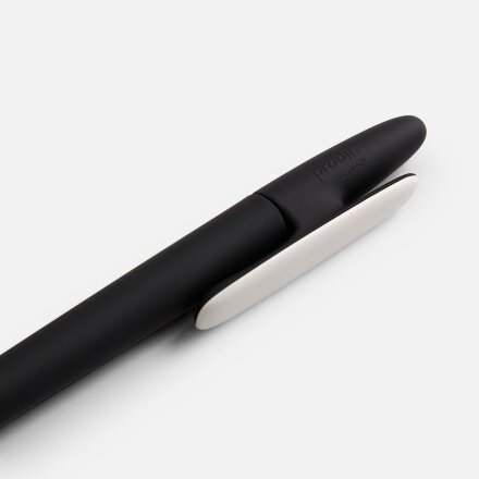 Ручка шариковая Prodir DS5 TRR-P Soft Touch, черная с белым Ручка шариковая Prodir DS5 TRR-P Soft Touch, черная с белым