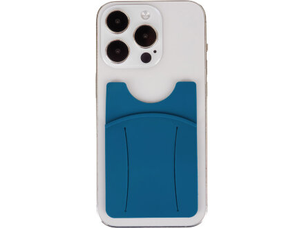 Картхолдер для телефона с держателем Trighold, сине-зеленый Картхолдер для телефона с держателем Trighold, сине-зеленый