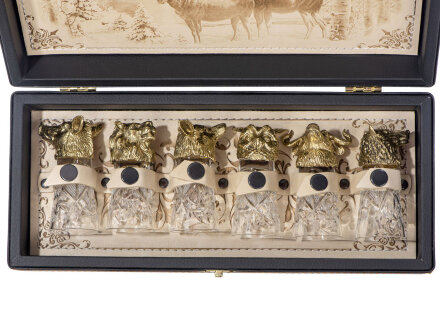 Подарочный набор Русская охота, темно-коричневый/молочный Подарочный набор Русская охота, темно-коричневый/молочный