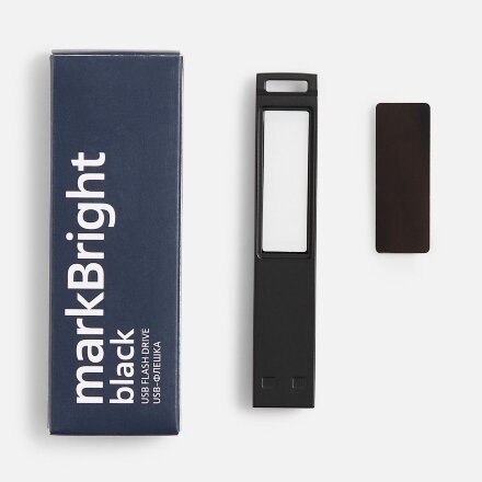 Флешка markBright Black с белой подсветкой, 32 Гб Флешка markBright Black с белой подсветкой, 32 Гб