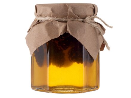 Мед с сосновой шишкой и кедровым орехом 250 гр.