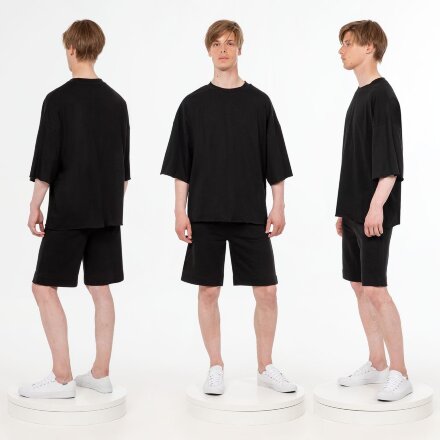 Футболка унисекс оверсайз T1, черная Футболка унисекс оверсайз T1, черная