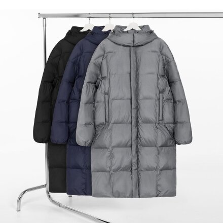 Пуховик унисекс Kapsula, темно-синий Пуховик унисекс Kapsula, темно-синий