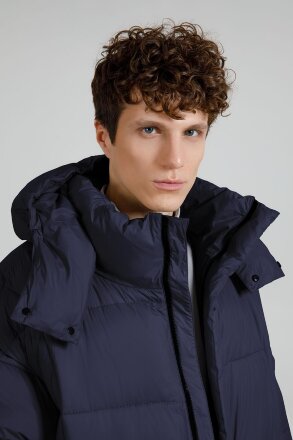 Пуховик унисекс Kapsula, темно-синий Пуховик унисекс Kapsula, темно-синий