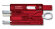 Швейцарская карточка VICTORINOX SwissCard Classic, 10 функций, полупрозрачная красная с нанесением логотипа