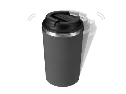 Герметичная термокружка на присоске Kick, 350 мл, серый Герметичная термокружка на присоске Kick, 350 мл, серый