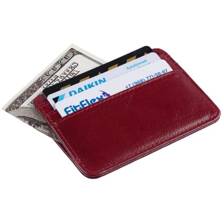 Чехол для карт Signature, бордовый Чехол для карт Signature, бордовый