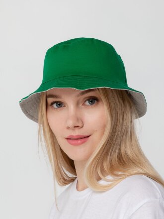 Панама Summer двусторонняя, зеленая с серым Панама Summer двусторонняя, зеленая с серым