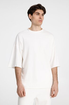 Футболка унисекс оверсайз T1, молочно-белая Футболка унисекс оверсайз T1, молочно-белая