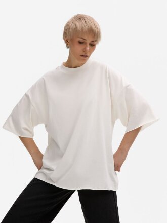 Футболка унисекс оверсайз T1, молочно-белая Футболка унисекс оверсайз T1, молочно-белая