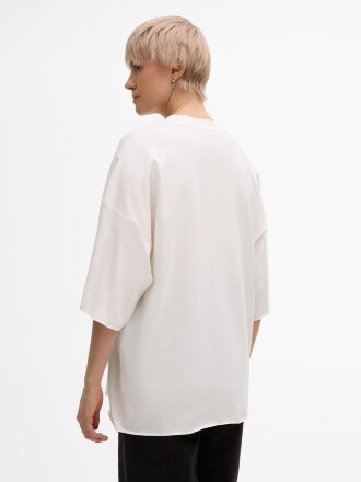 Футболка унисекс оверсайз T1, молочно-белая Футболка унисекс оверсайз T1, молочно-белая