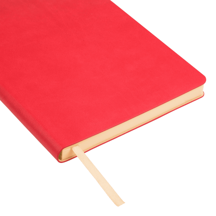 Ежедневник Латте (Latte NEW) недатированный, красный/бежевый