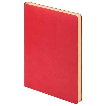 Ежедневник Латте (Latte NEW) недатированный, красный/бежевый