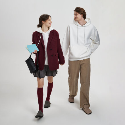 Худи релакс унисекс ADVENTURE, белый, размер XS/S