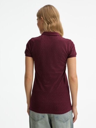 Рубашка поло женская Brandy Women, бордовая с белым Рубашка поло женская Brandy Women, бордовая с белым
