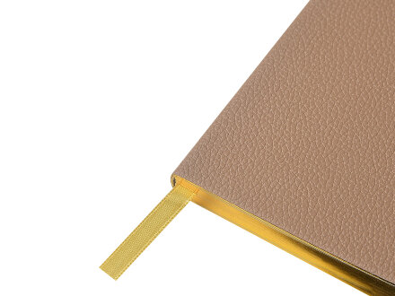 Еженедельник недатированный А6 Total beige с нашивкой, бежевый