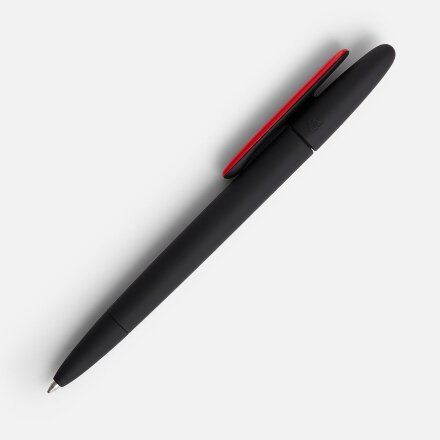 Ручка шариковая Prodir DS5 TRR-P Soft Touch, черная с красным Ручка шариковая Prodir DS5 TRR-P Soft Touch, черная с красным