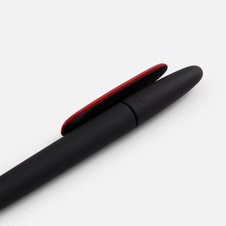 Ручка шариковая Prodir DS5 TRR-P Soft Touch, черная с красным Ручка шариковая Prodir DS5 TRR-P Soft Touch, черная с красным
