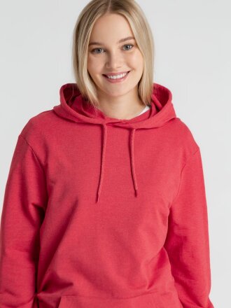 Толстовка с капюшоном унисекс Hoodie, красный меланж Толстовка с капюшоном унисекс Hoodie, красный меланж