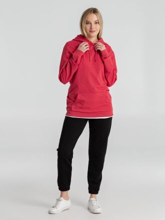 Толстовка с капюшоном унисекс Hoodie, красный меланж Толстовка с капюшоном унисекс Hoodie, красный меланж