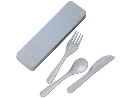 Набор столовых приборов Bamberg из бамбукового волокна, серый Набор столовых приборов Bamberg из бамбукового волокна, серый