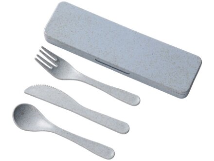 Набор столовых приборов Bamberg из бамбукового волокна, серый Набор столовых приборов Bamberg из бамбукового волокна, серый