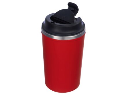 Герметичная термокружка на присоске Kick, 350 мл, красный Герметичная термокружка на присоске Kick, 350 мл, красный