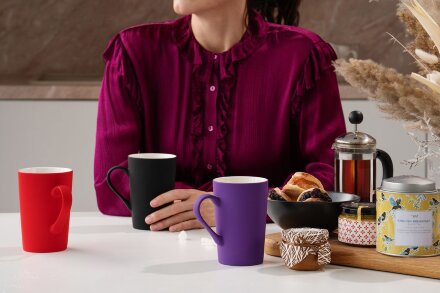 Кружка Best Noon с покрытием софт-тач, красная Кружка Best Noon с покрытием софт-тач, красная