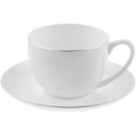 Набор на 2 персоны Select, белый с серебристой отводкой Набор на 2 персоны Select, белый с серебристой отводкой