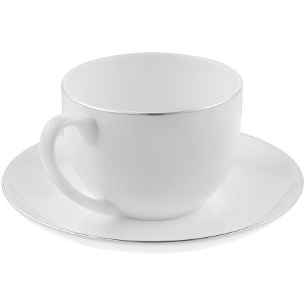 Набор на 2 персоны Select, белый с серебристой отводкой Набор на 2 персоны Select, белый с серебристой отводкой