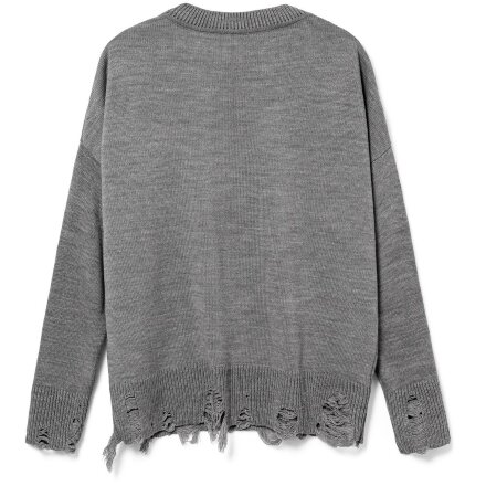 Джемпер оверсайз унисекс Grunge, серый Джемпер оверсайз унисекс Grunge, серый