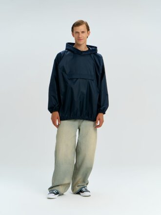 Дождевик-анорак Alatau, укороченный, темно-синий, единый размер Дождевик-анорак Alatau, укороченный, темно-синий, единый размер