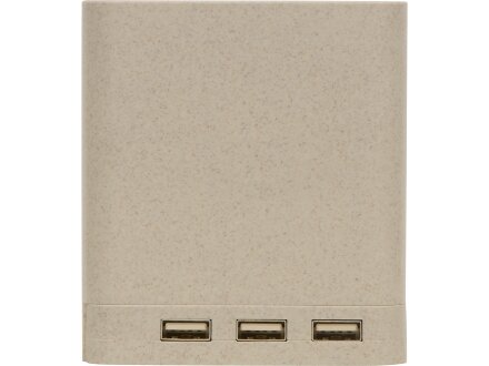 Настольный органайзер Cubic из пшеничного волокна с функцией беспроводной зарядки и выходами USB Настольный органайзер Cubic из пшеничного волокна с функцией беспроводной зарядки и выходами USB