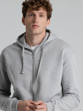 Толстовка на молнии с капюшоном Siverga Heavy 2.0, серый меланж Толстовка на молнии с капюшоном Siverga Heavy 2.0, серый меланж