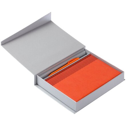 Коробка Duo под ежедневник и ручку, серая Коробка Duo под ежедневник и ручку, серая