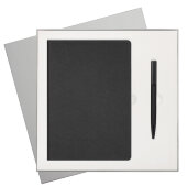 Подарочный набор Moon river, черный (ежедневник, ручка)